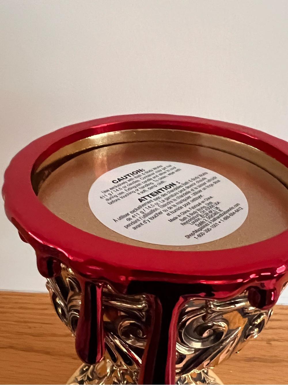 Bath Body Works Chalice Cup Gothic Skull Whimsygoth Goth 3 Wick Candle Holder - Picture 7 of 10